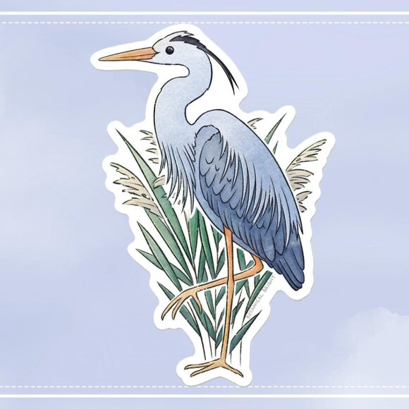 Other - 3 for $15 - Heron Bird Sticker - Waterproof Vinyl